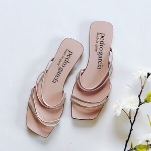 Pedro Garcia Kalene Swarovski Crystals Strap Slide Sandals